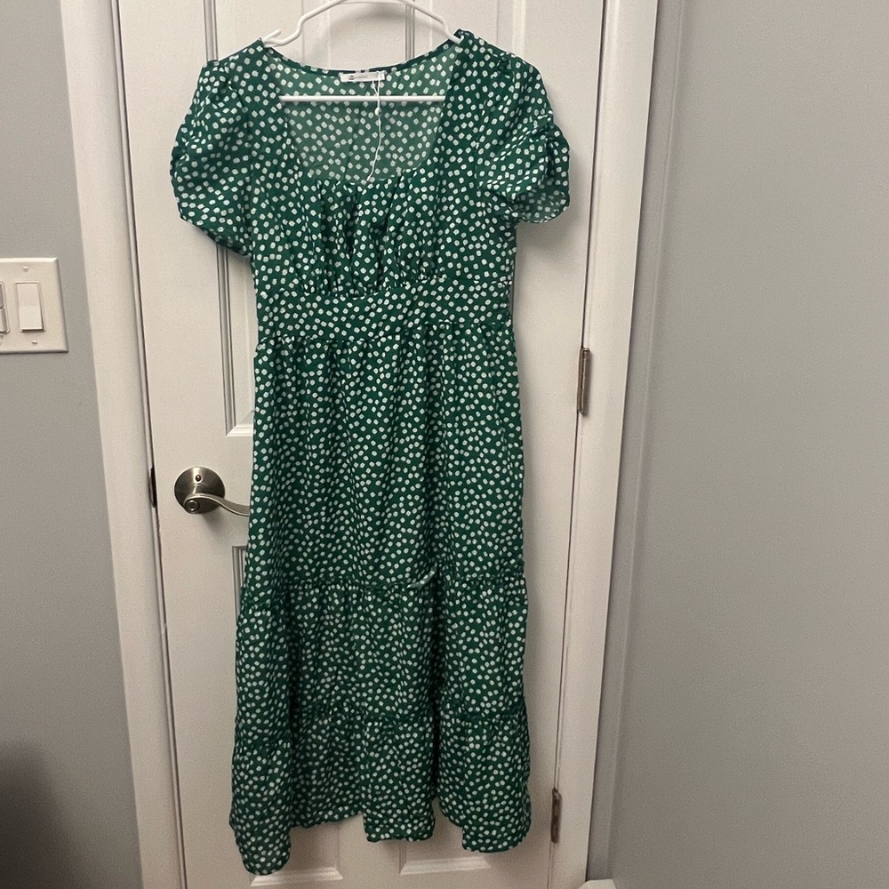 Polka dot maxi dress